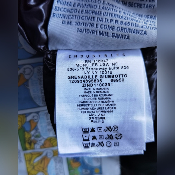 Women's Moncler Grenadille 2012 Purple Hooded Belted Down Jacket Size 3 US M - Picture 8 of 10